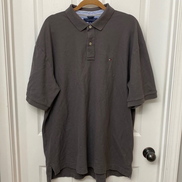 Tommy Hilfiger Men's Gray Cotton Short Sleeve Polo Size XXL - Picture 1 of 11